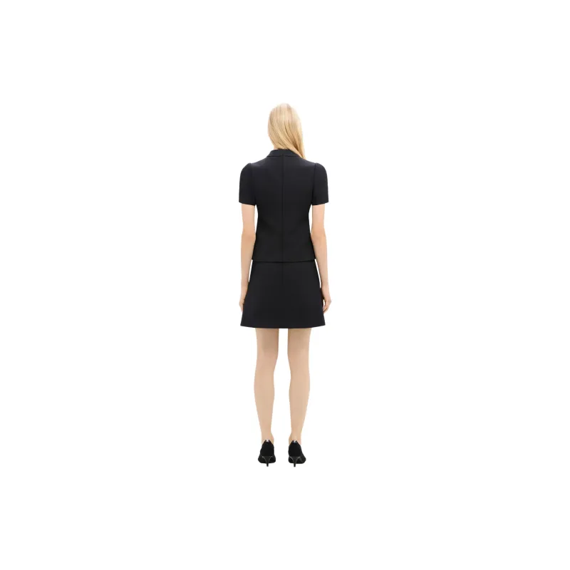 COURREGES Mid Rise Zip Detailed Twill Mini Skirt-2