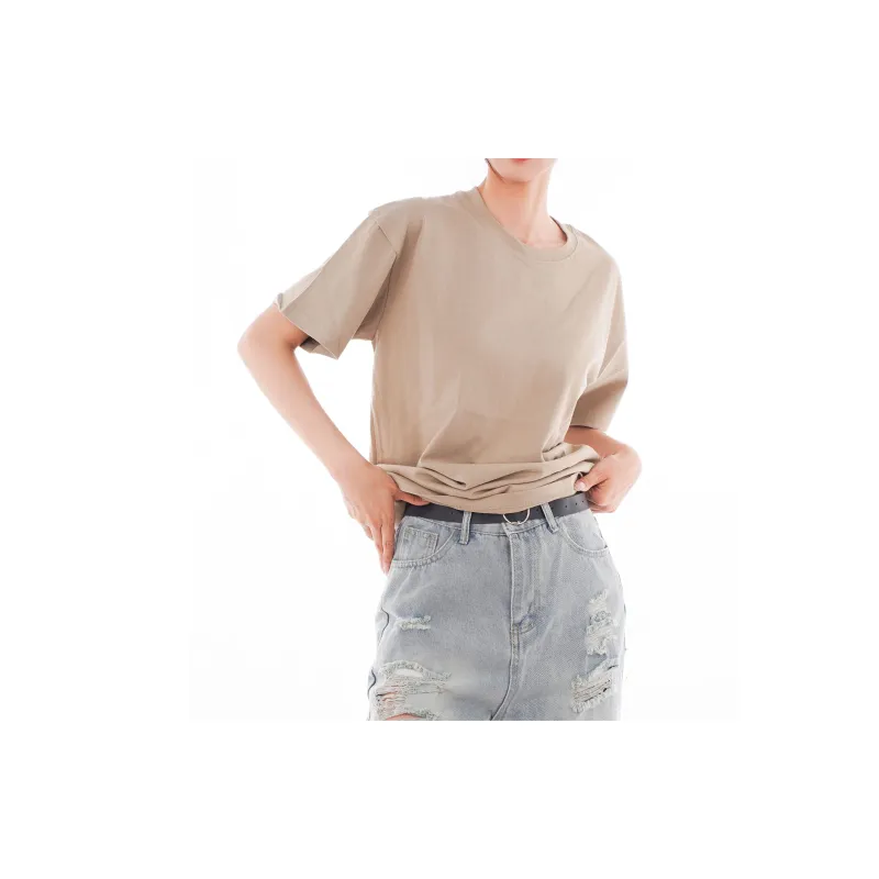 YuChaJia T-Shirt Women's Khaki Couple's-4