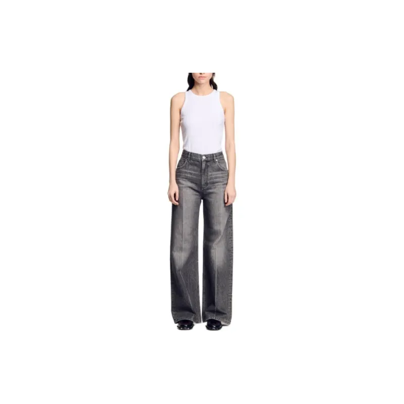 Sandro High rise Wide leg Jeans-3
