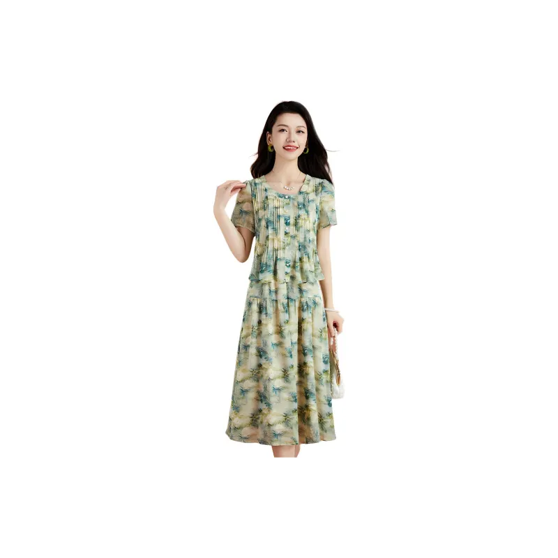 Mylan Short Sleeved Dresses Women's Blue-2