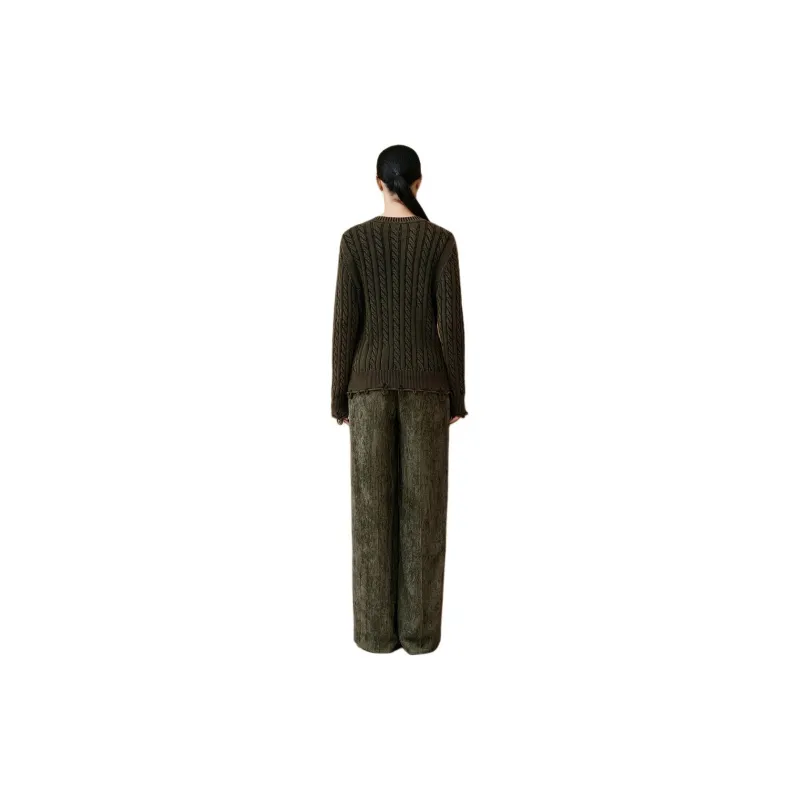 INSUN Casual Pants Women's Olive Green-1