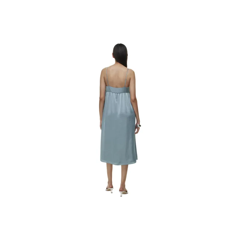 ARITZIA Wilfred Lover Satin Midi Dress Slip Dresses Women's Slab Blue/Board Blue-3