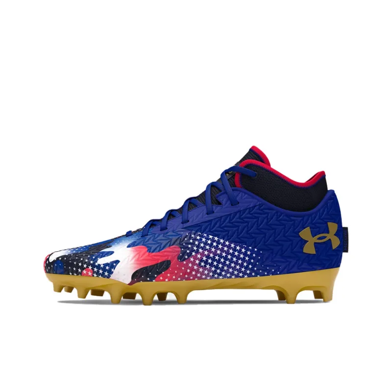 Under Armour Anti Slip Wear Resistant Soccer Shoes Men's Blue-0