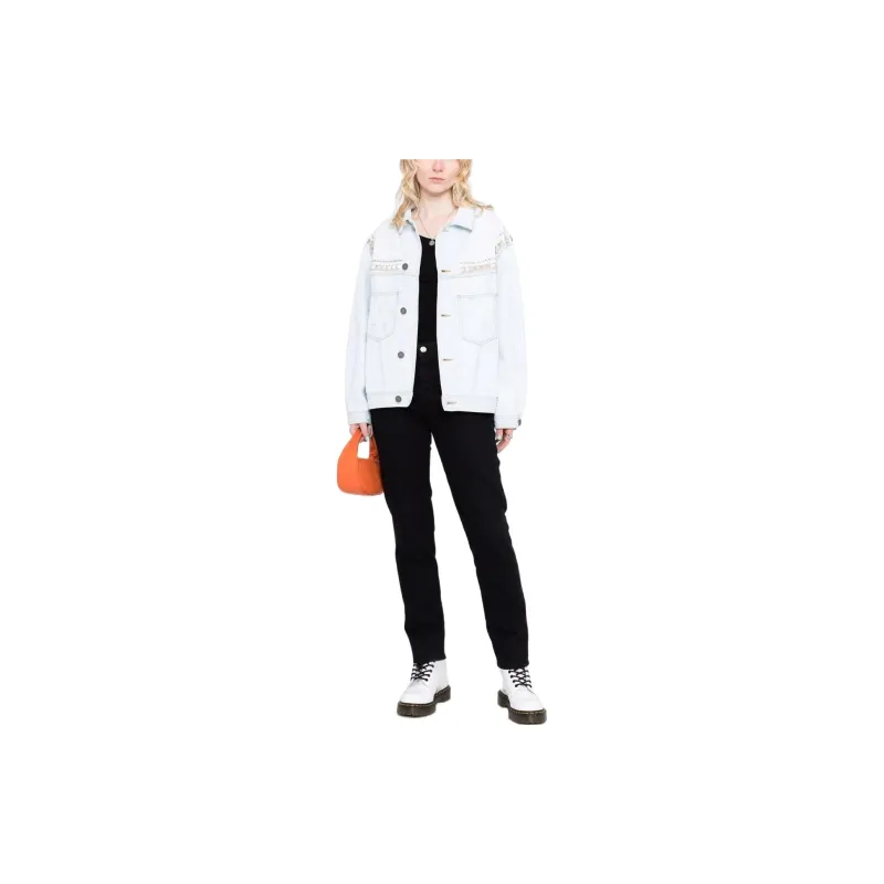 PINKO FW22 Denim Jacket Women's Light Blue-1