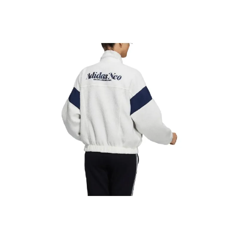 Adidas Neo Velvet Jackets Women's Pink White-3