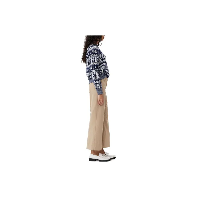 GANNI Logo Intarsia-Knit Jumper-2