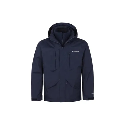 Columbia City Outdoor Collection Windbreaker Jackets Men Marine Blue