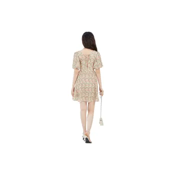 Fragment Short Sleeved Dress Women's Pink