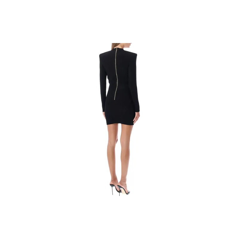 BALMAIN Ribbed knit Mini Dress-3