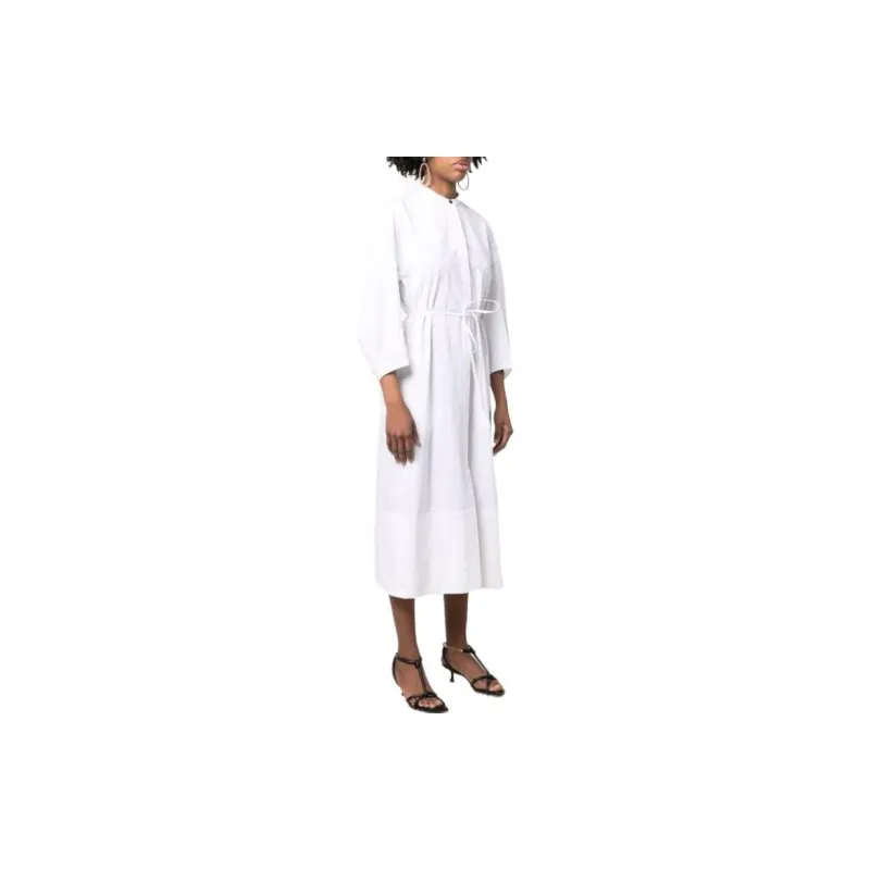 JIL SANDER Long-Sleeved Dresses Women's White-3