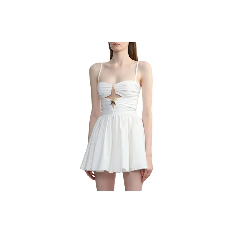 AREA Slip Dresses Women's Beige-2