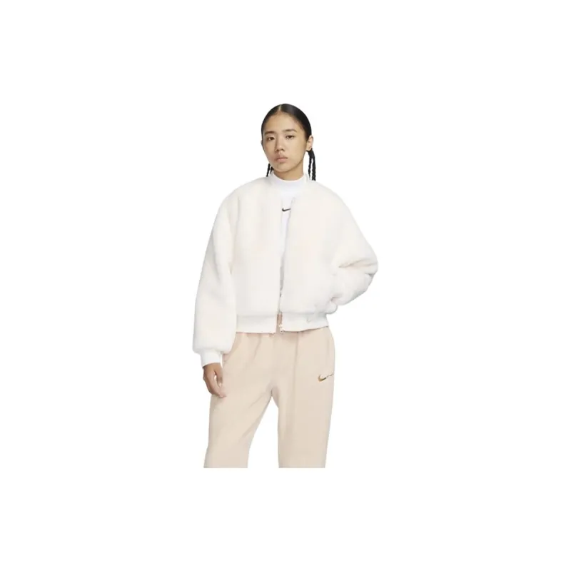 Nike Velvet feel Coat Women's White-4