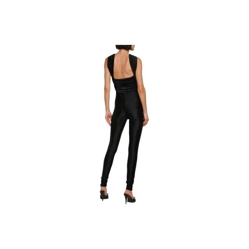 SAINT LAURENT Floral-appliqué Jumpsuit-2