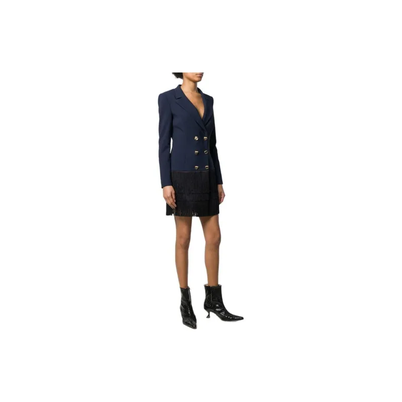 Elisabetta Franchi Long-Sleeved Dresses Women's Blue-1