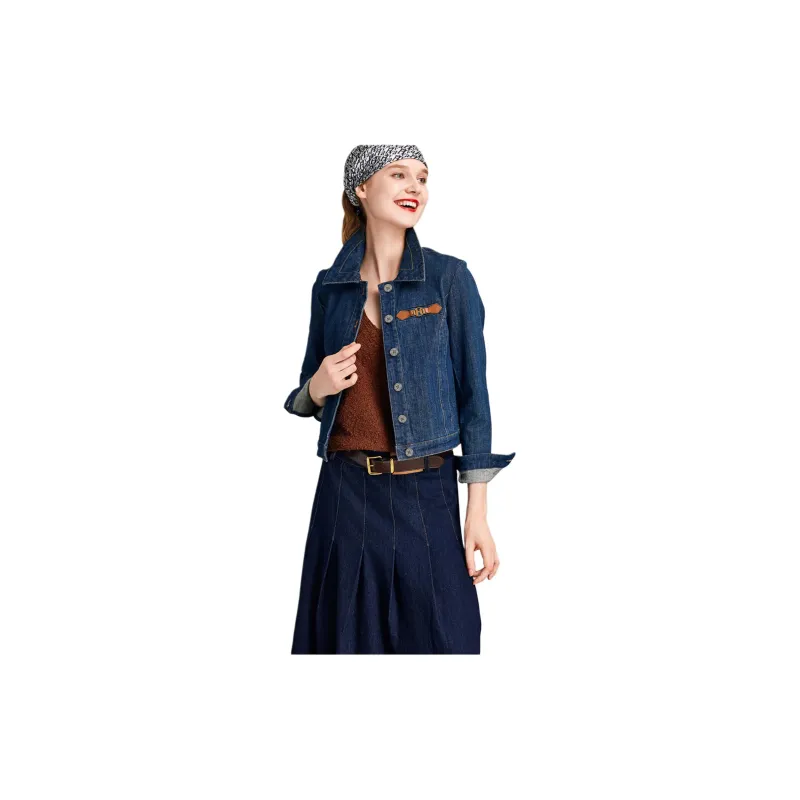 HAVVA Denim Jacket Women's Blue-2