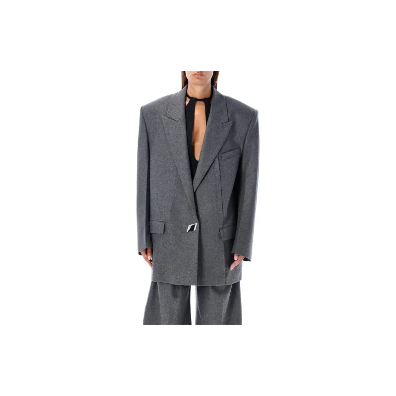 The Attico Single Breasted Oversized Blazer-1