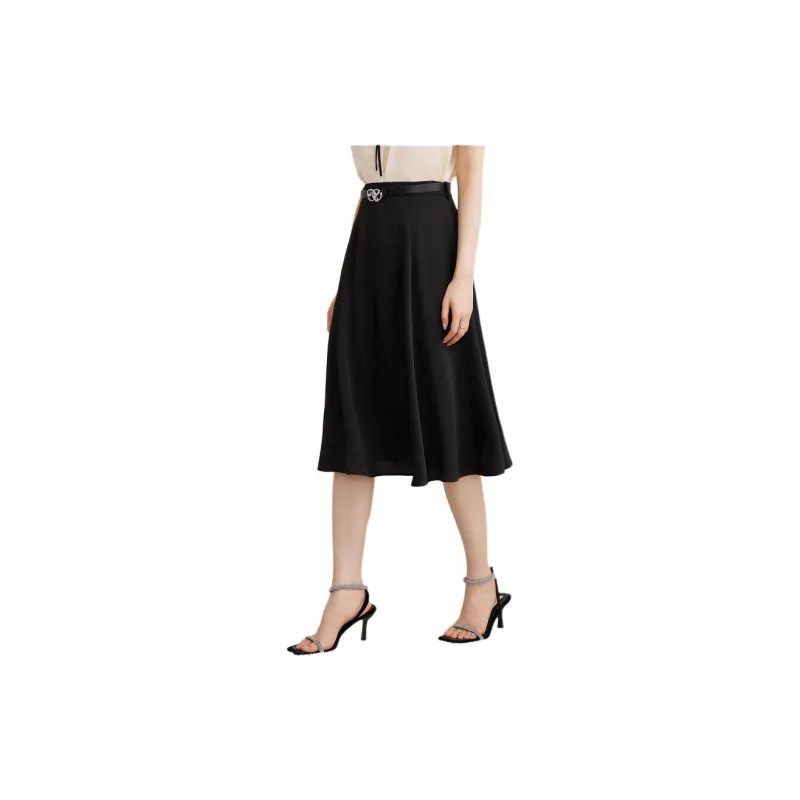 Goodland Casual Long Skirts Women's Black-6