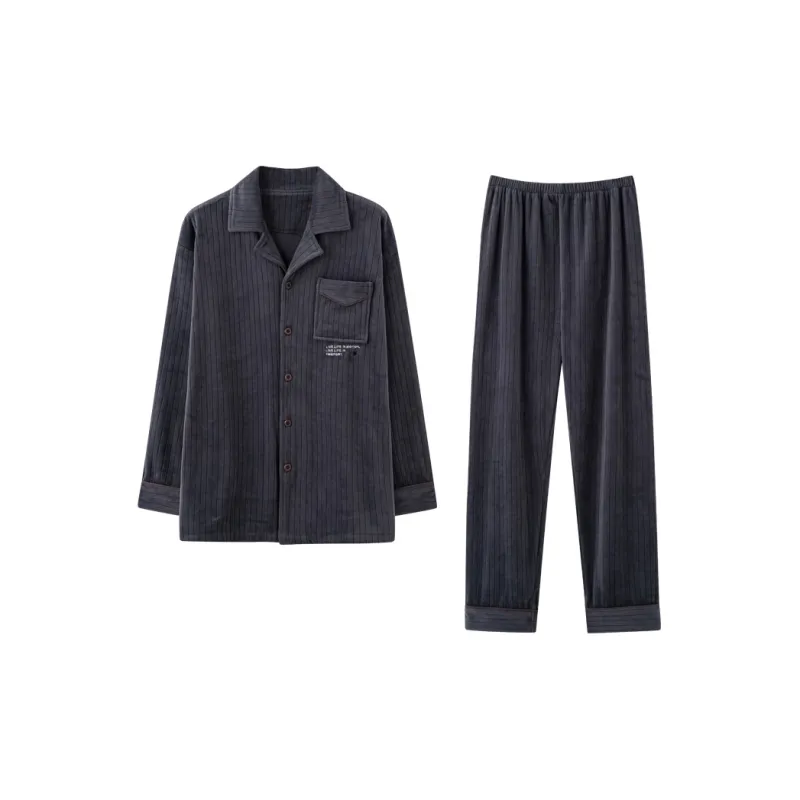 UAVAE Pajama Set Men's Dark Gray-0