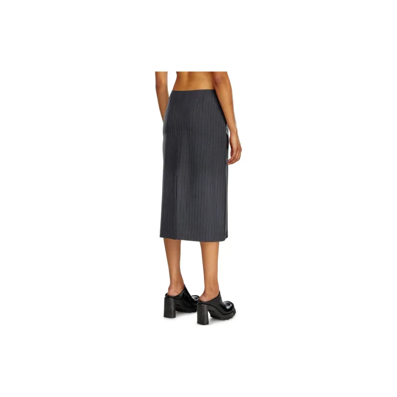 DIESEL O Rion Faux leather Midi Skirt-2