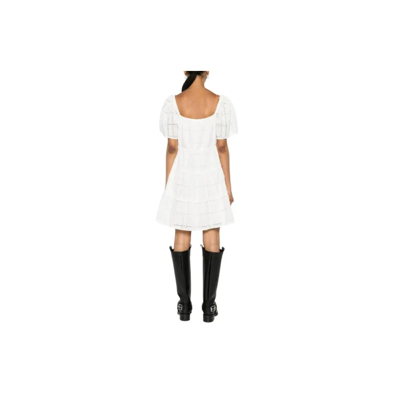 GANNI Broderie Anglaise Layer Dress-2