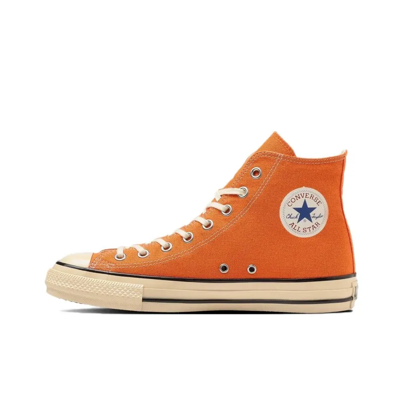 Converse All Star Anti Slip Wear Resistant High Top Canvas Shoes Unisex Orange-1