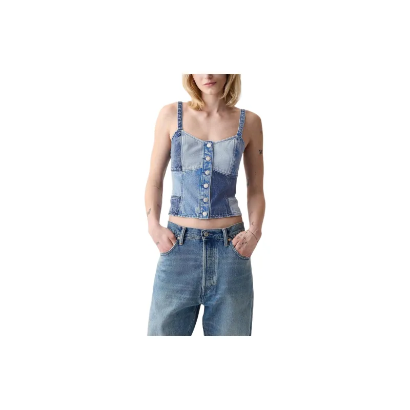 GAP Tank Tops Women's Blue-1