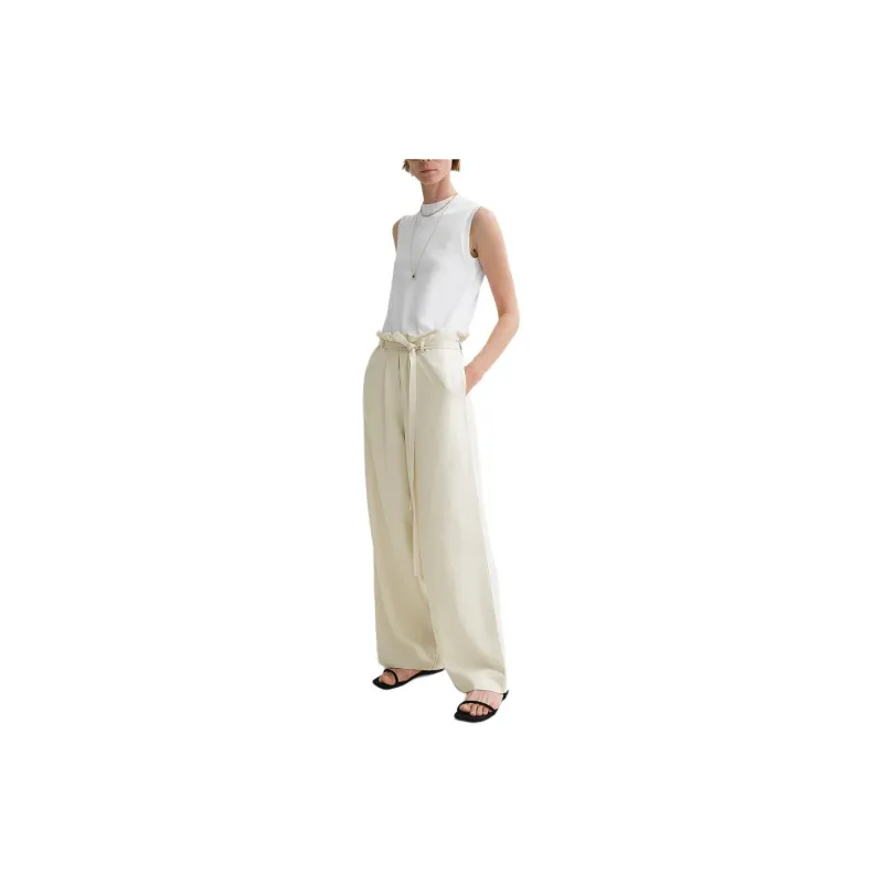TOTEME Belted Flared Trousers-3