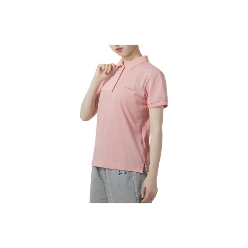 Columbia Polo Shirt Women's Pink-4