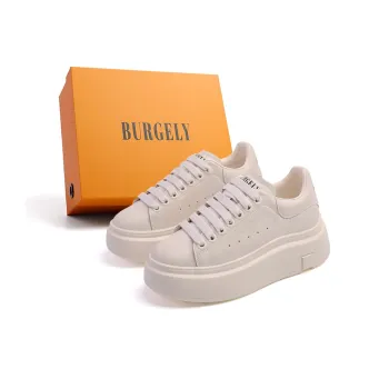 BURGELY Low-Top Skateboard Shoes Women's Color Silver Box Included