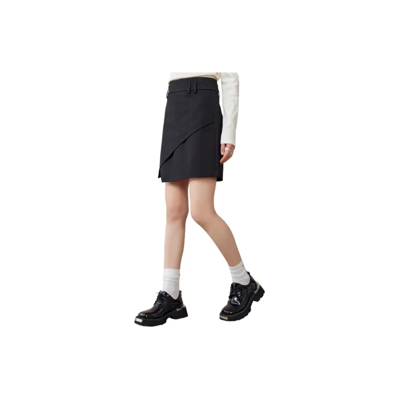 A21 Casual Short Skirts Women's Black-2