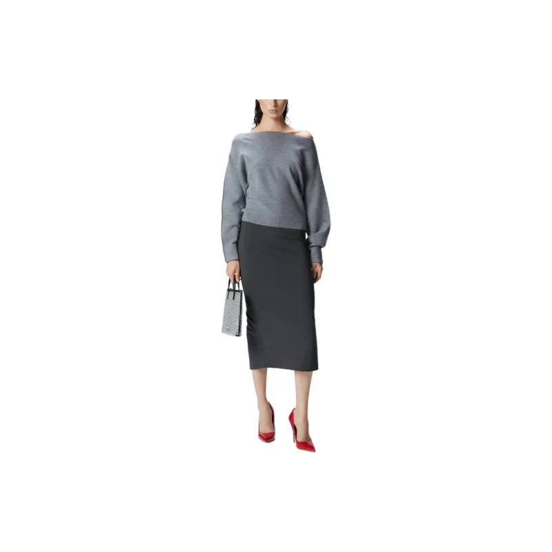 PINKO Ombrello Slit Long Pencil Skirt-2