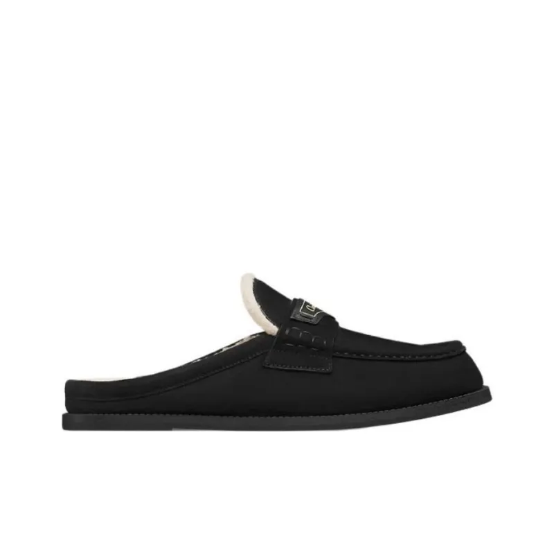 DIOR Boy Wrap toe Slippers Women's Black-1