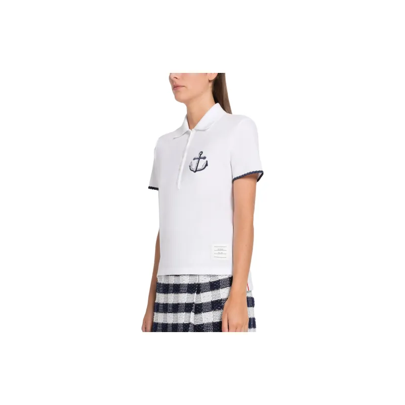 THOM BROWNE Anchor motif Polo Shirt-3