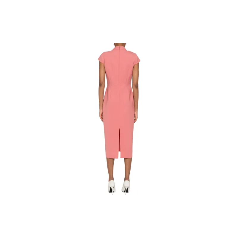 Oscar De La Renta Tied-neck Midi Dress-2