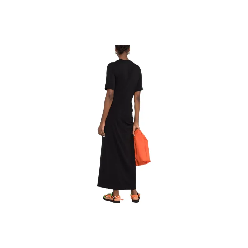 GANNI Short Sleeved Dresses Women's Black-2