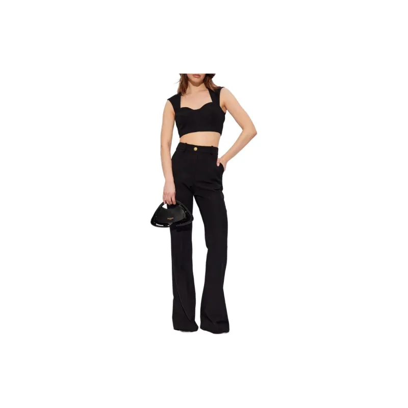 BALMAIN Zipped Cropped Top-1