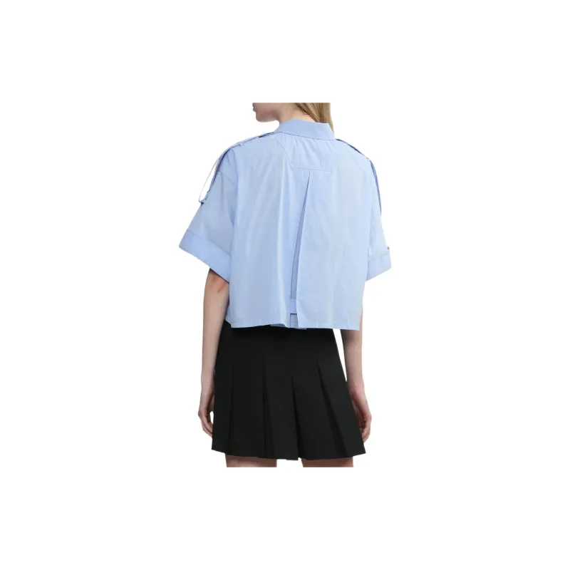JUUN.J Cropped Oversize epaulette Shirt-3
