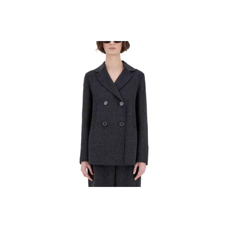MaxMara Cropped Coat Women's Dark Gray-1