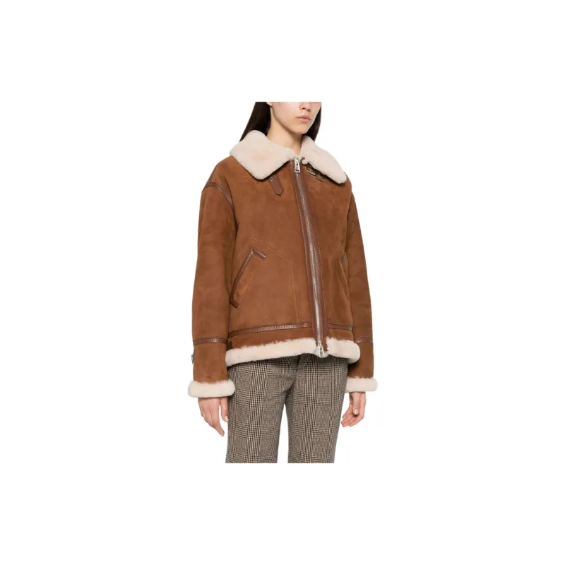 ERMANNO SCERVINO Shearling Zipped Jacket-3