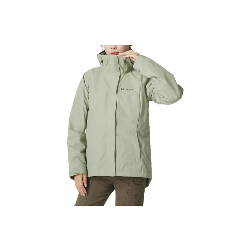 Columbia Waterproof And Breathable Warm Windbreaker Jacket Women's Green-4