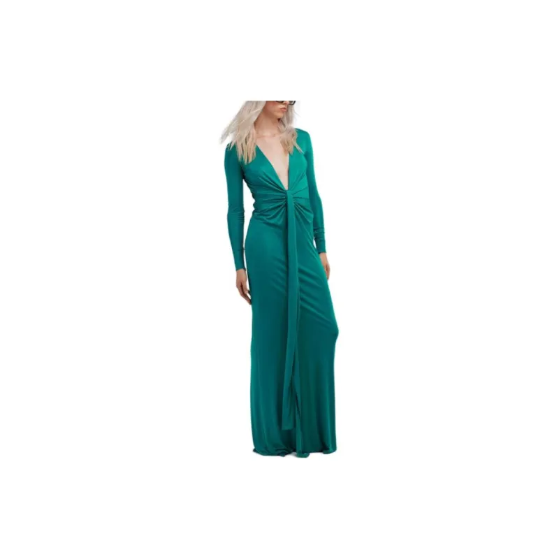 Roberto Cavalli Plunging ConcealedV neck Gown-3