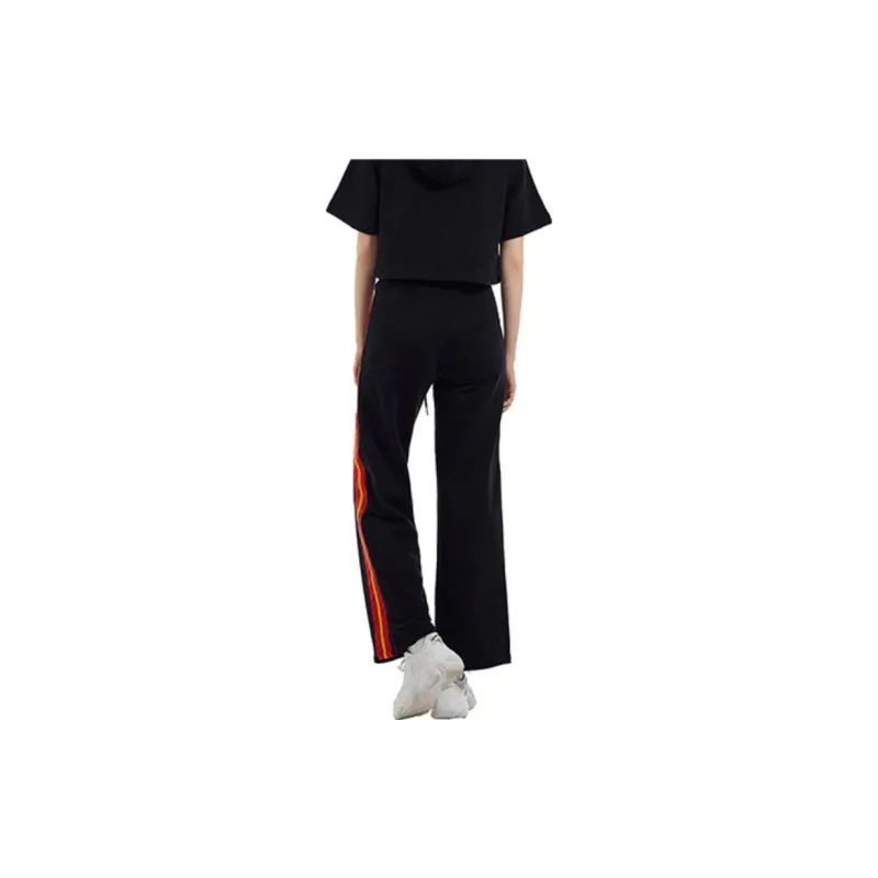 DSG DISGUSTO SS22 Straight Sports Pants Women's Black Red-3