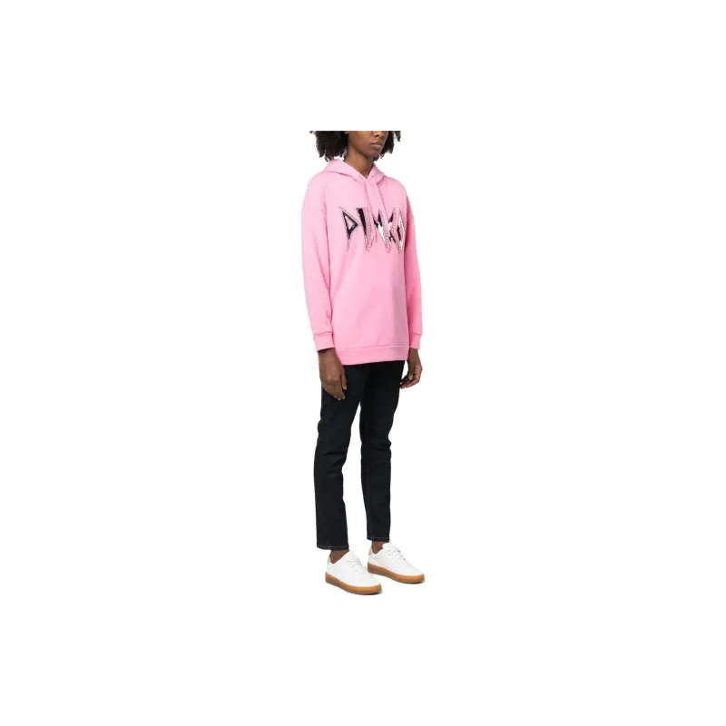 PINKO Mirrored logo Hoodie-3