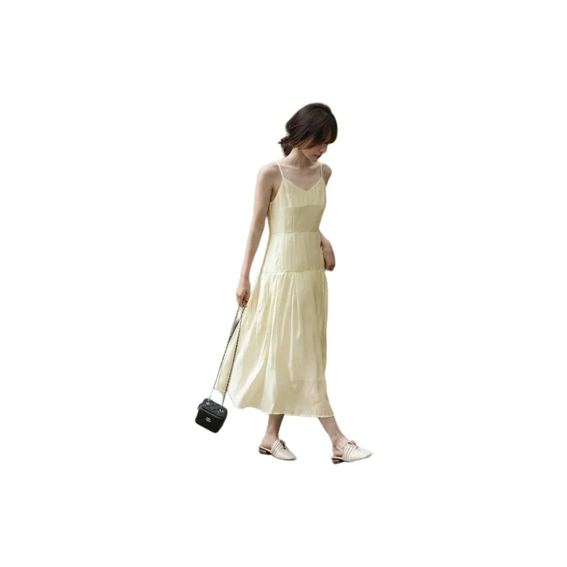 MT Slip Dresses Women's Beige-3