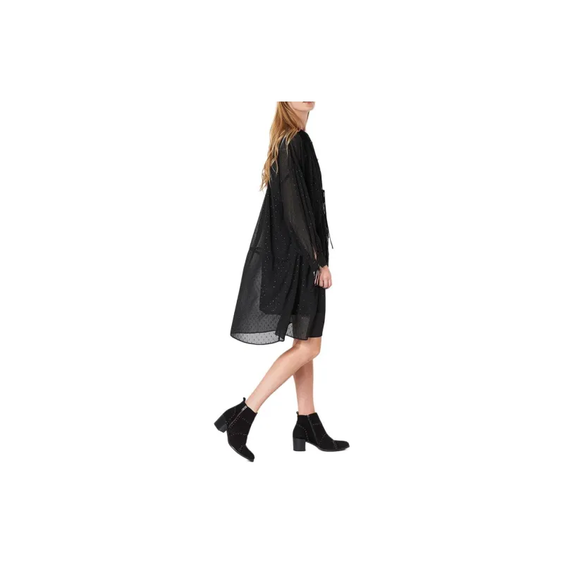 REPLAY Long Sleeved Dress Women's Black-3
