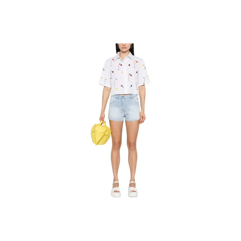 MSGM Bead embellished Cotton Shirt-2