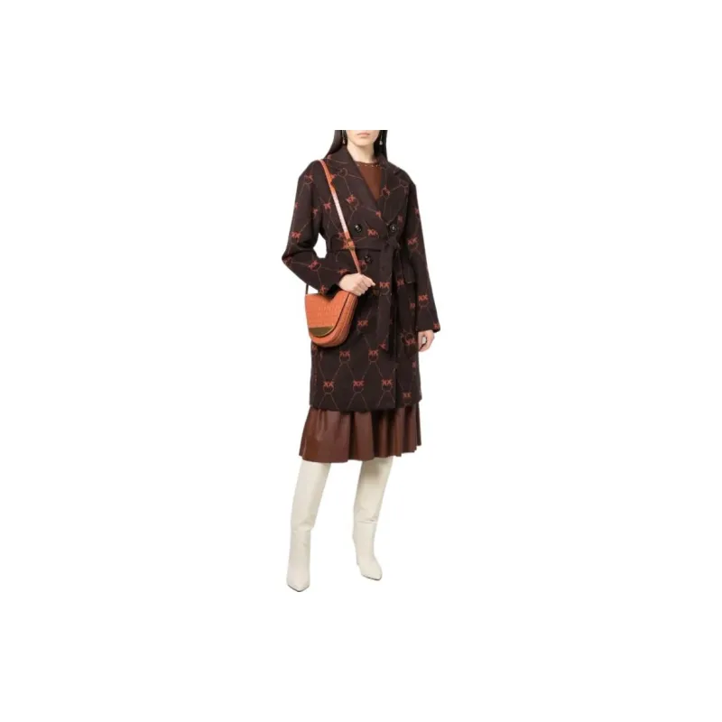 PINKO Velvet Jackets Women's Brown-1