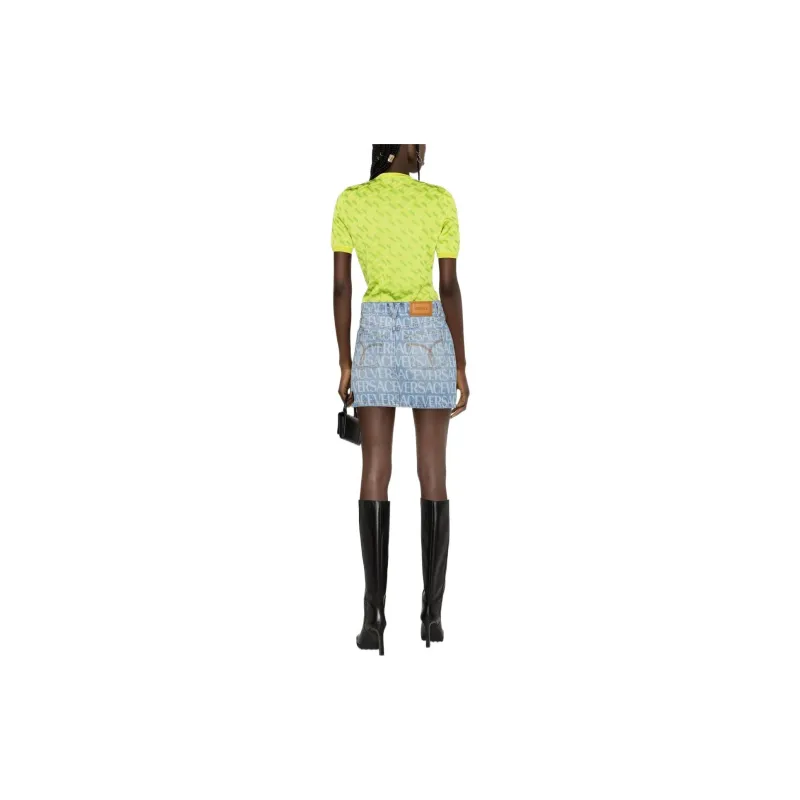 VERSACE La Greca print Top-2