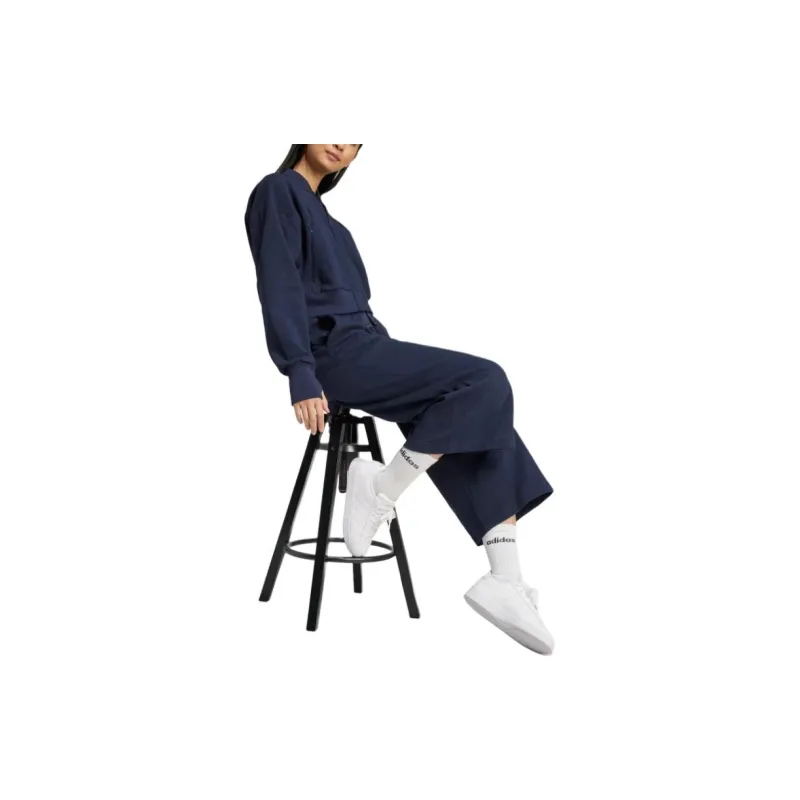 Adidas Free Shipping With AdiClub All Szn Rib 7/8-Length Wide Leg Pants-2
