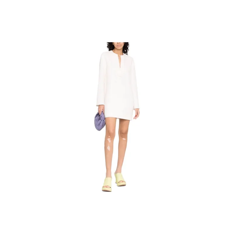 Valentino Long-Sleeved Dresses Women's White-1